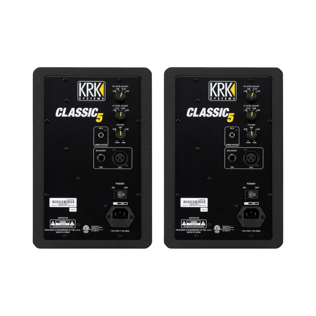 KRK Classic 5 Professional Powered Studio Monitor Pair - Pack