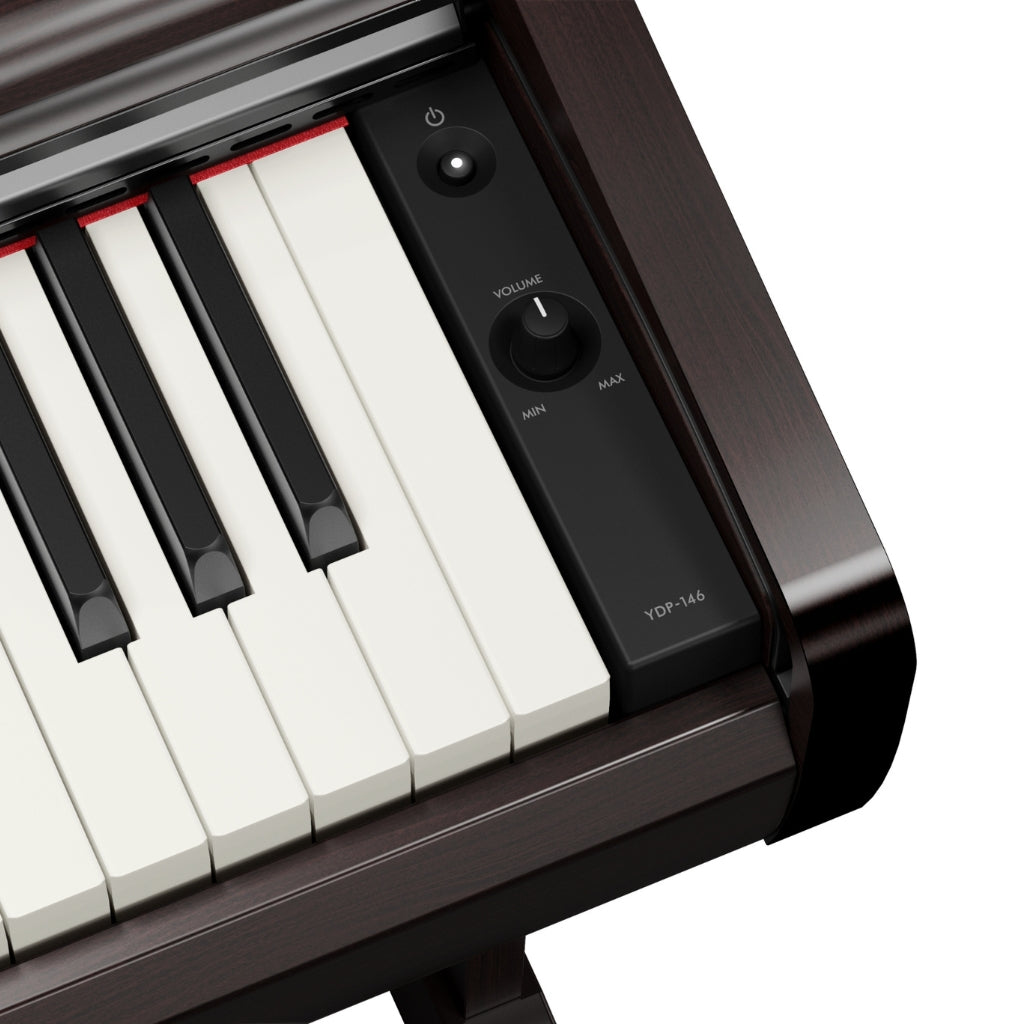 Yamaha - Arius YDP-146 88-key Upright Digital Piano with Bench - Rosewood