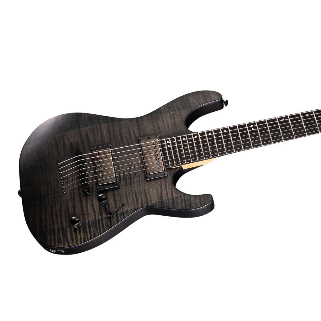 ESP - LTD M-207DX Baritone 7-String Electric Guitar - See Thru Black Satin