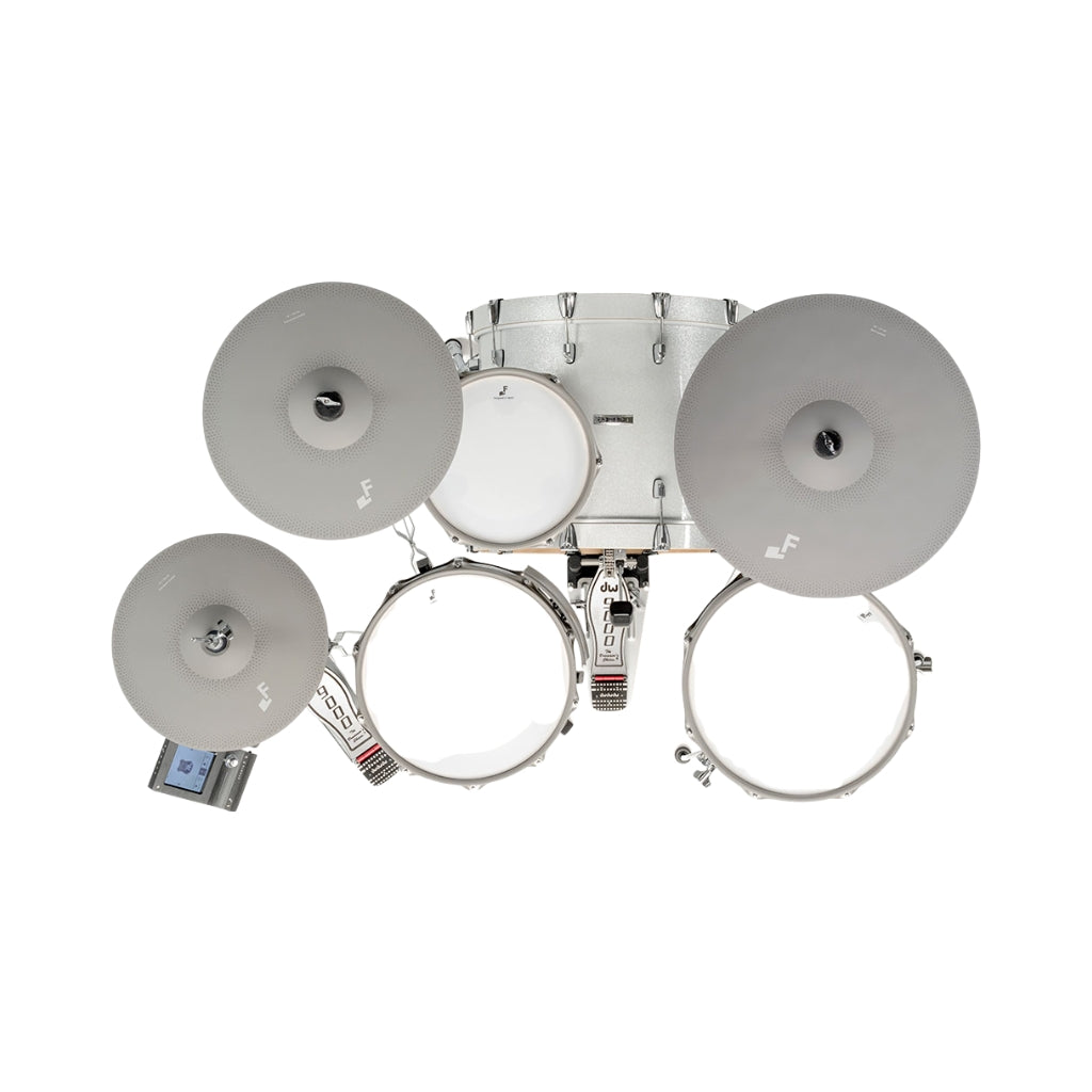 EFNOTE EST7 Electronic Drum Kit w/A+C+D Package - White Sparkle