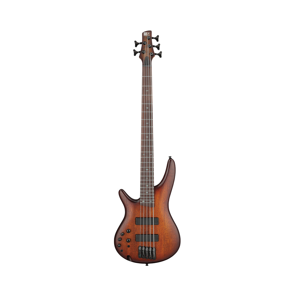 Ibanez SR505AL 5-String Left Handed Electric Bass Bartolini Pickups - Mahogany Brown Burst Low Gloss