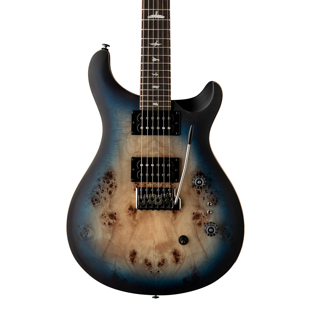 PRS SE Custom 24-08 Poplar Burl Limited Edition Exotic Veneer - Lake Blue Midnight Burst