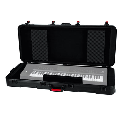 Gator GTSA KEY61 TSA Series ATA Molded Polyethylene Keyboard Case with Wheels for 61 note Keyboards