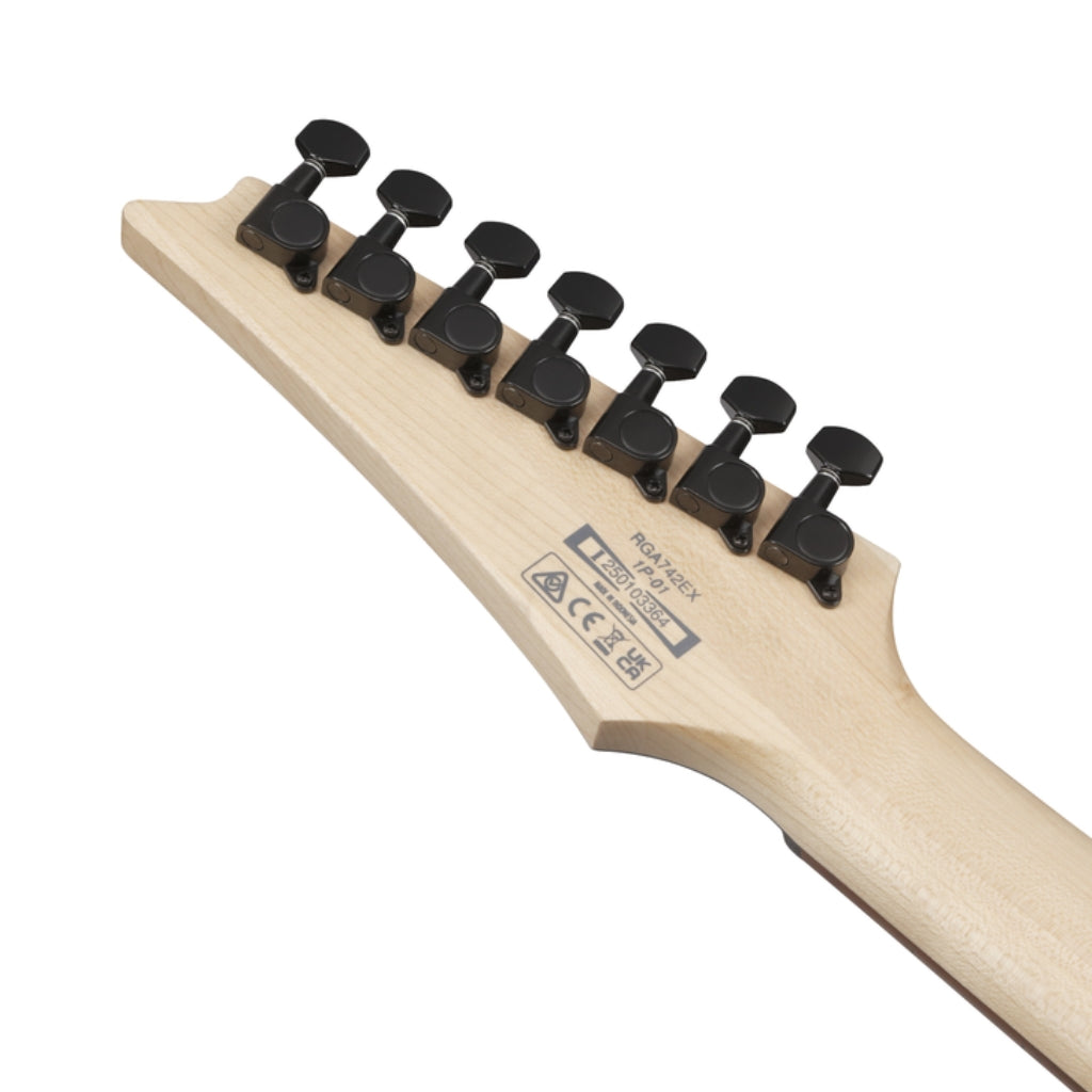 Ibanez - RGA742EX 7-String Electric Guitar - Black Aurora Burst Matte