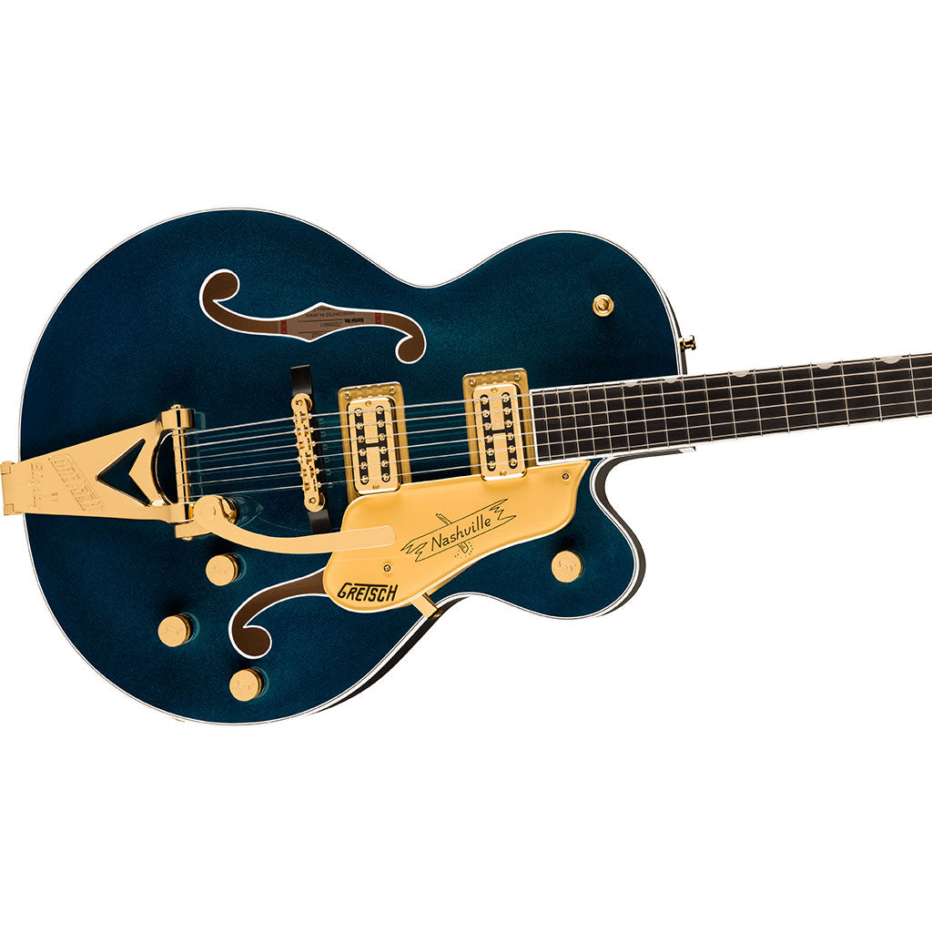 Gretsch Nashville Hollow Body Ebony Fingerboard with String Thru Bigsby and Gold Hardware - Midnight Sapphire