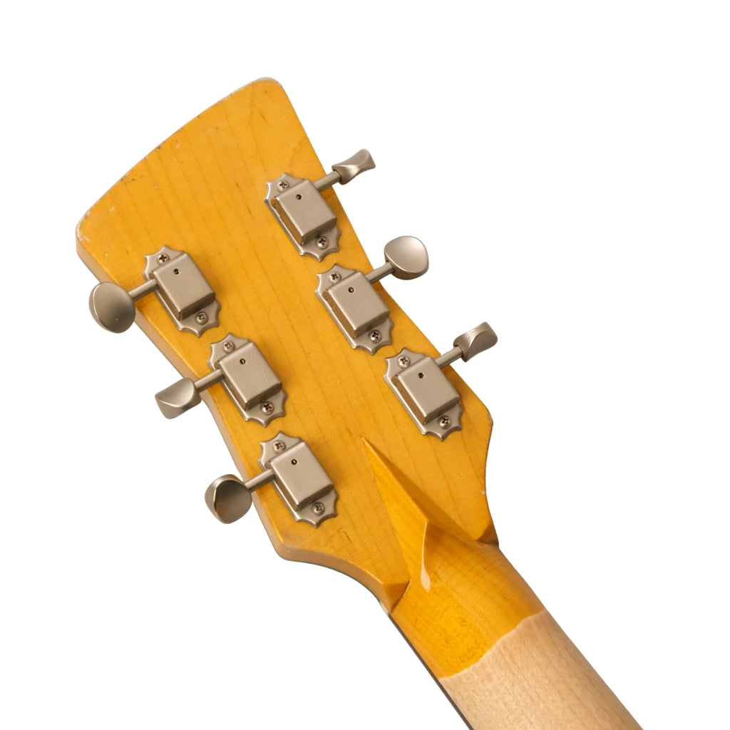 Frank Brothers Sonar Heavy Relic Electric Guitar - Sherwood Green headstock back