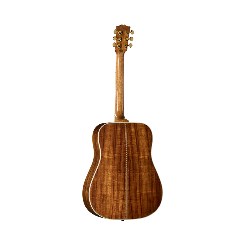 Gibson Hummingbird Elegant Koa Left Handed Acoustic-Electric Guitar - Honey Burst back