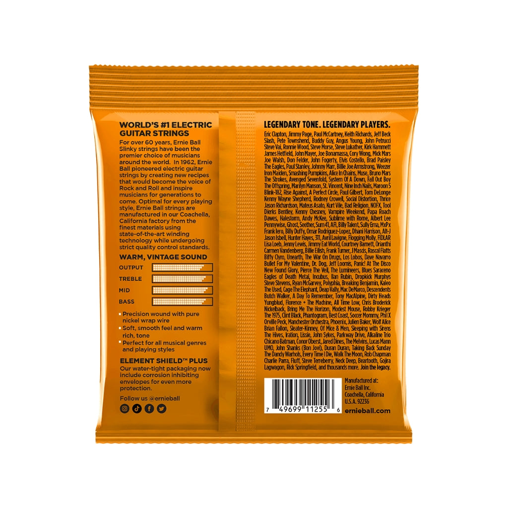 Ernie Ball Hybrid Slinky Classic Rock N Roll Pure Nickel 9-46 Electric Guitar Strings - 3 Pack