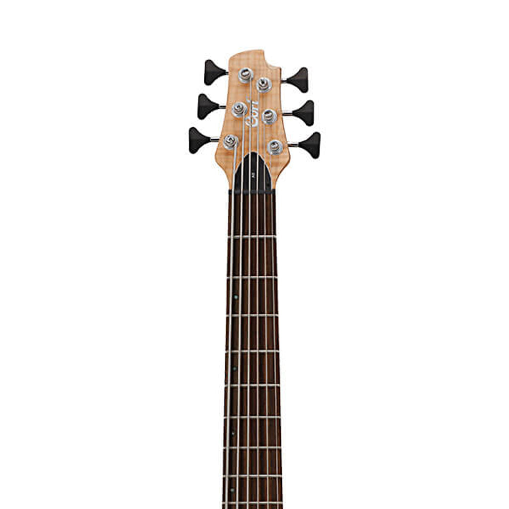 Cort A6 Plus FMMH 6-String Bass Guitar - Open Pore Natural