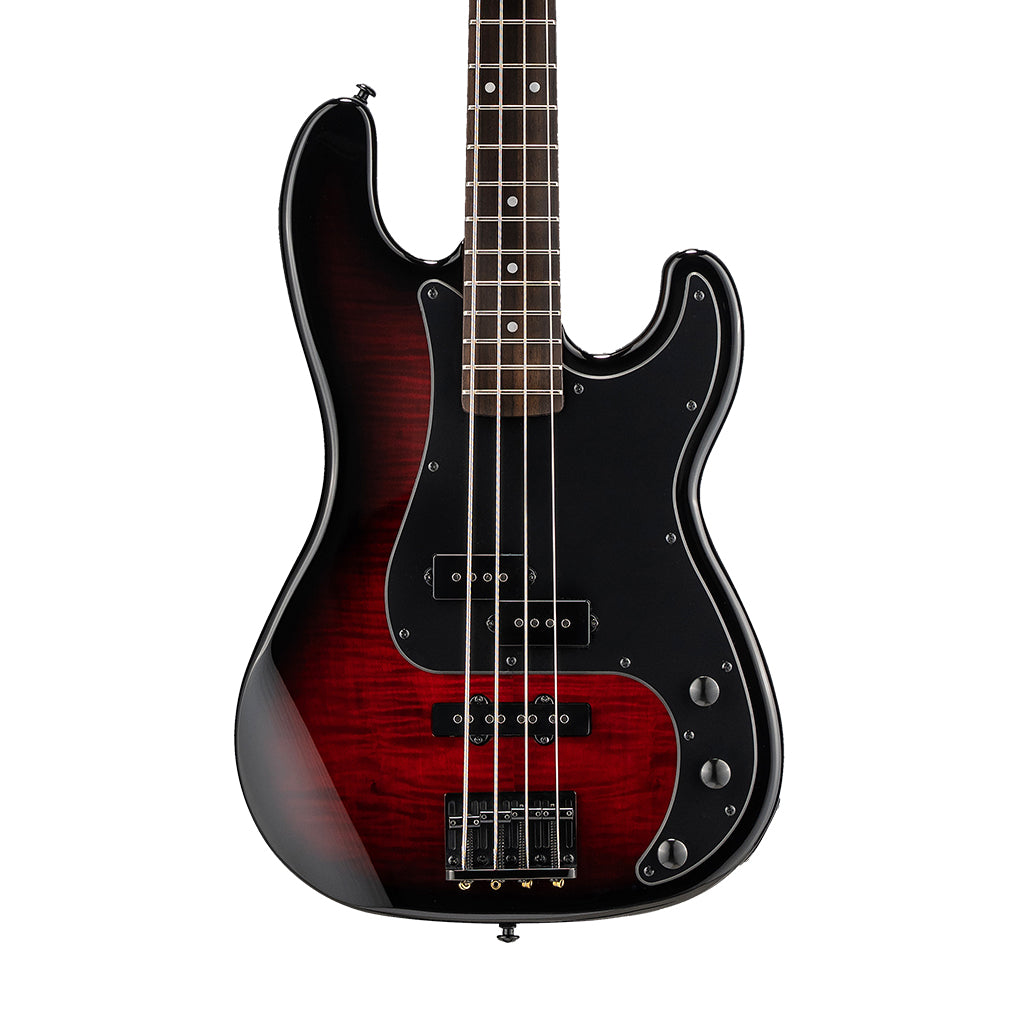 ESP LTD Surveyor 204 Bass Guitar - Red Burst