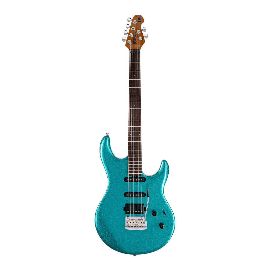 Ernie Ball Music Man Luke 3 HSS Rosewood Fretboard - Sea Water Sparkle