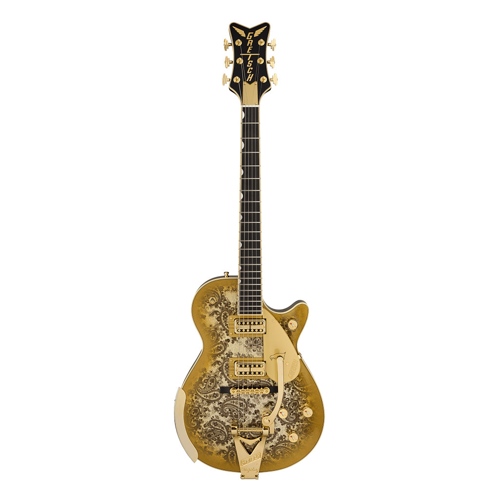 Gretsch G6134TG Limited Edition Paisley Penguin with String Thru Bigsby Ebony Fingerboard Gold Paisley