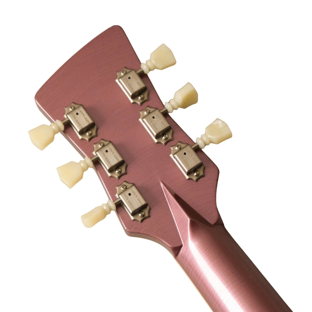 Frank Brothers Radar Deluxe Medium Relic w/Full Guard Electric Guitar - Burgundy Mist headstock back