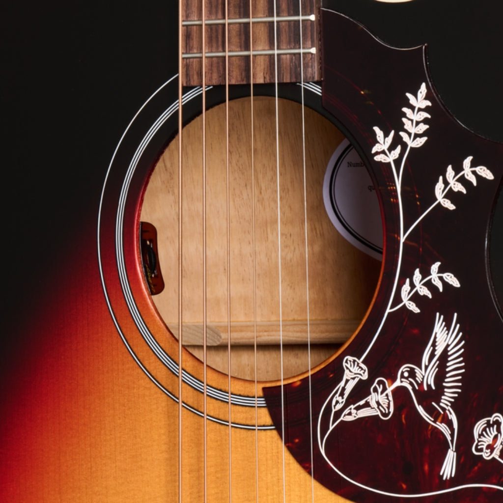 Gibson - Hummingbird Studio EC Acoustic Guitar - Tri Burst Satin