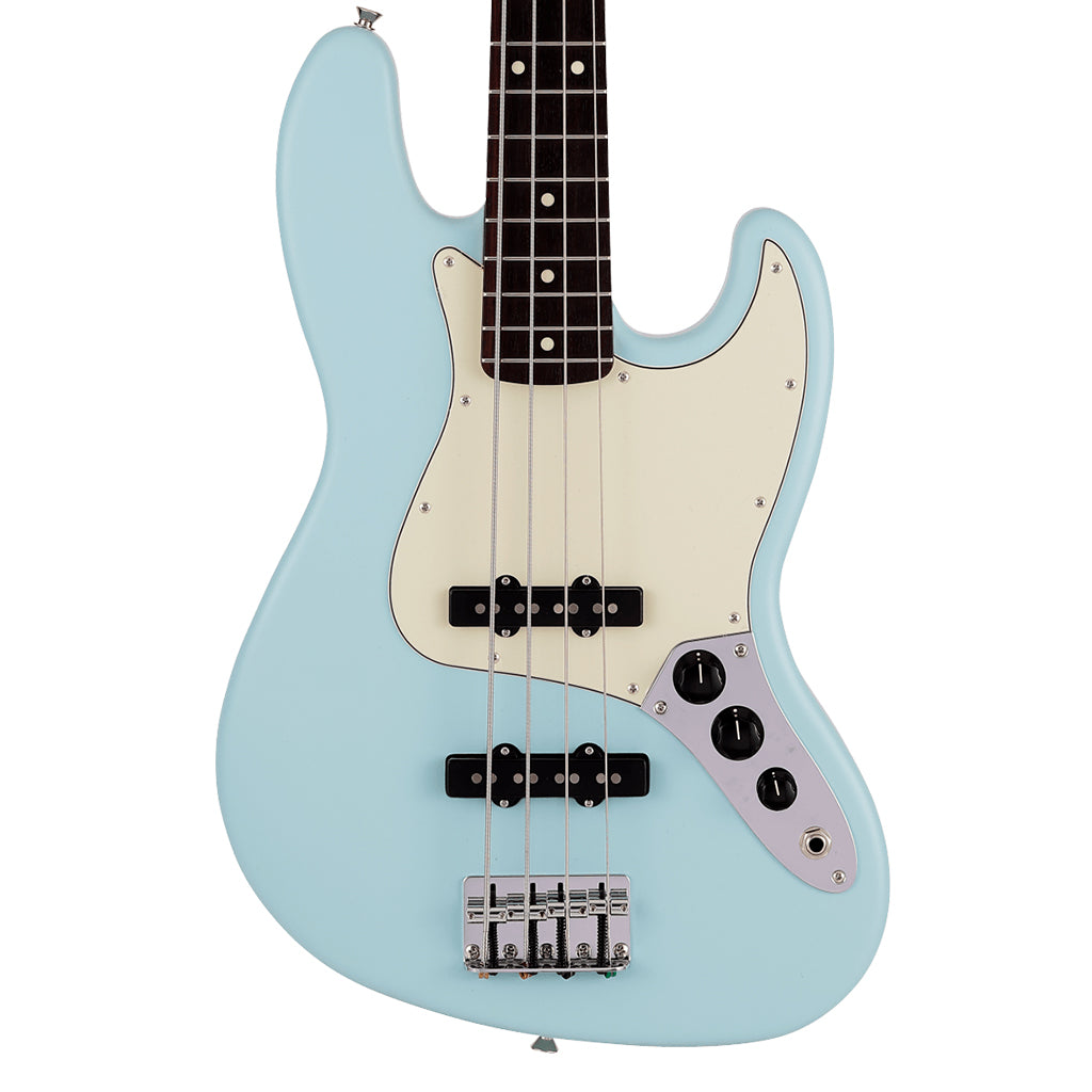 Fender Made in Japan Junior Collection Jazz Bass Rosewood Fingerboard Satin Daphne Blue