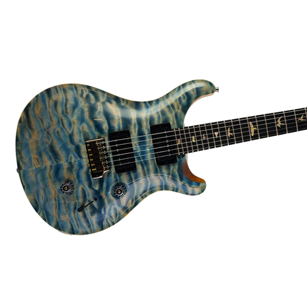 PRS - Custom 24 Artist Grade Quilt Maple Top Electric Guitar - Faded Indigo