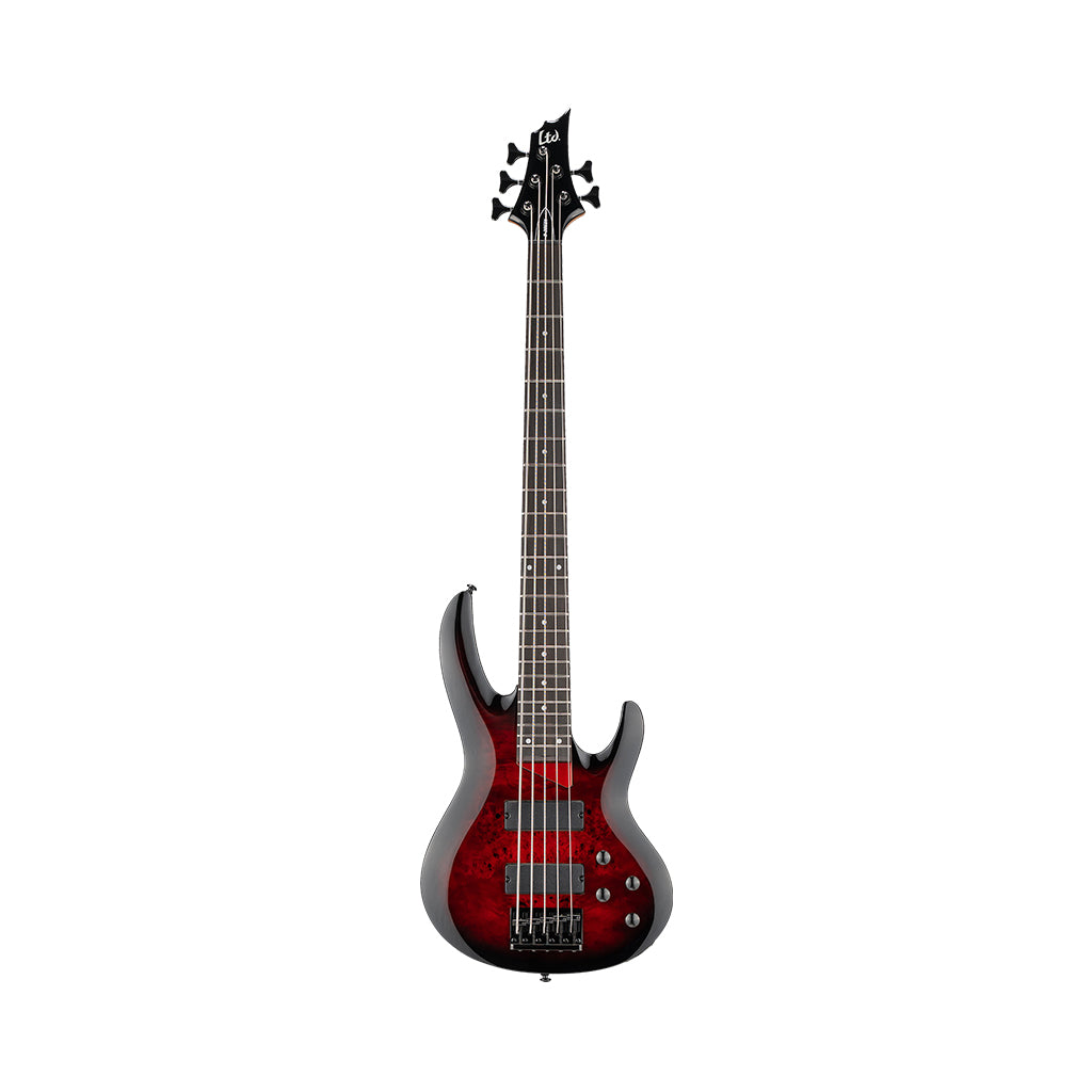 ESP LTD B-205DX 5-String Bass Guitar - Red Burst
