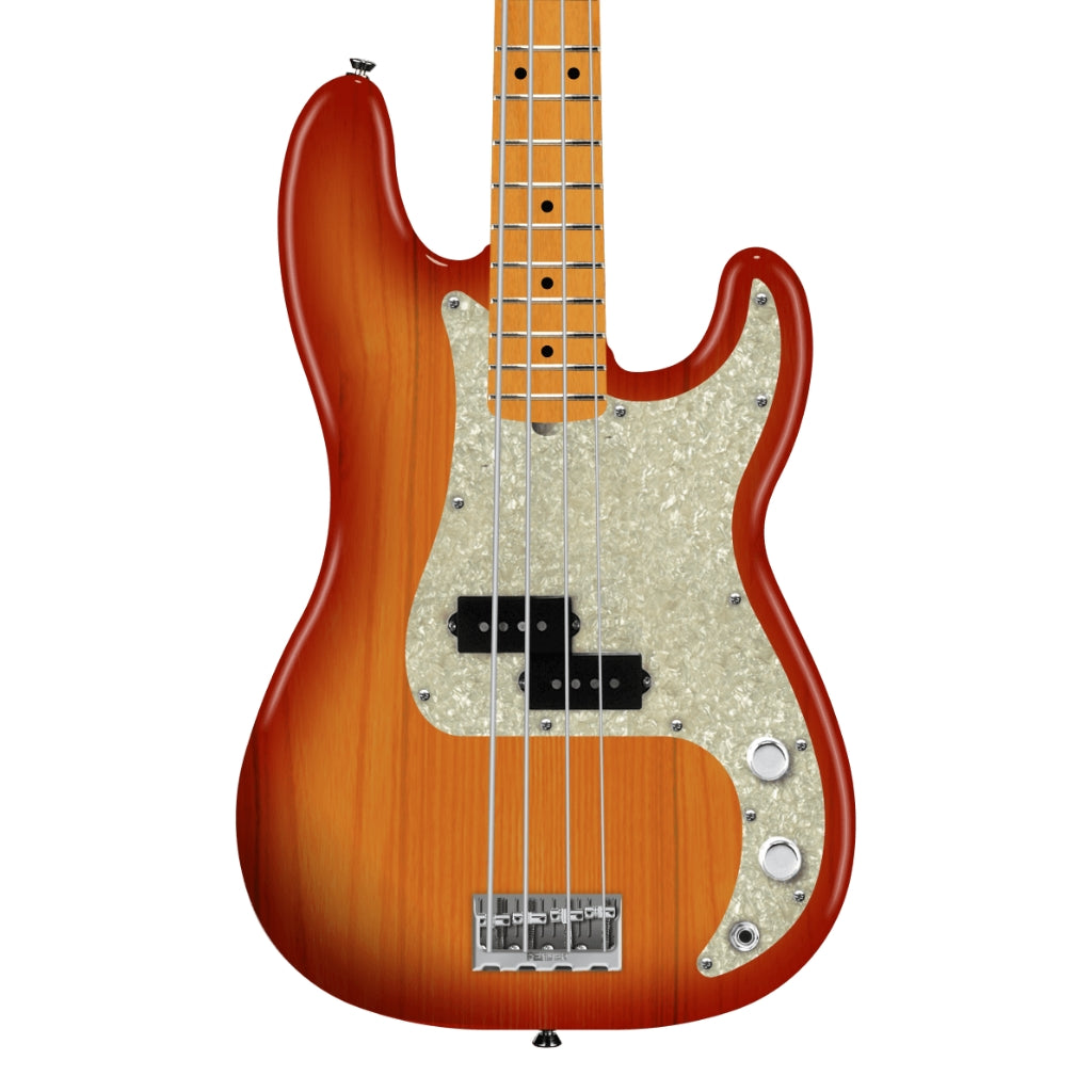 Fender American Professional Precision Bass Guitar - Aged Cherry Burst, Maple Fingerboard