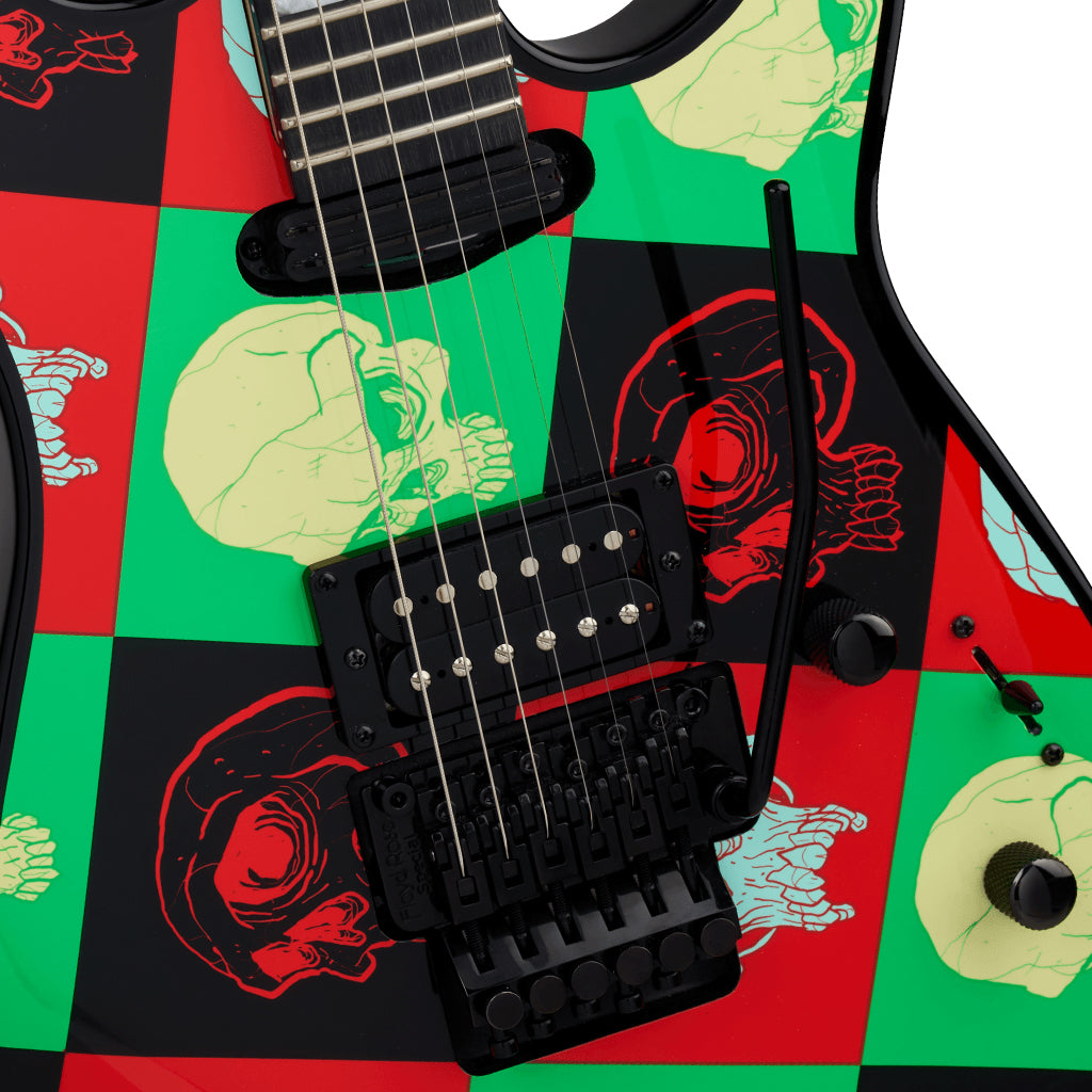 Jackson X Series Dinky DK1A Electric Guitar Warhol Graphic Amaranth Fingerboard