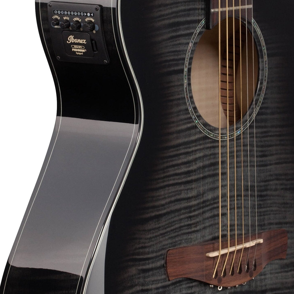 Ibanez - AEWC400 Acoustic-Electric Guitar - Transparent Black Sunburst