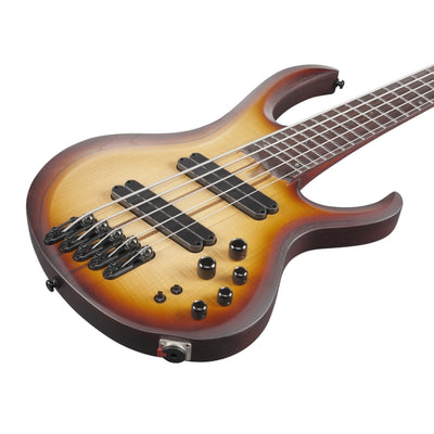 Ibanez - BTB705LMNNF - 5 String Electric Bass Guitar Natural Browned Burst Flat