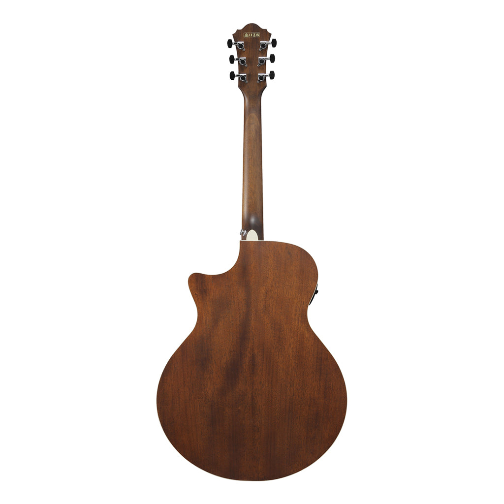 Ibanez AE140WKH Electro Acoustic Guitar Weathered Black Open Pore Top Open Pore Natural Back and Sides
