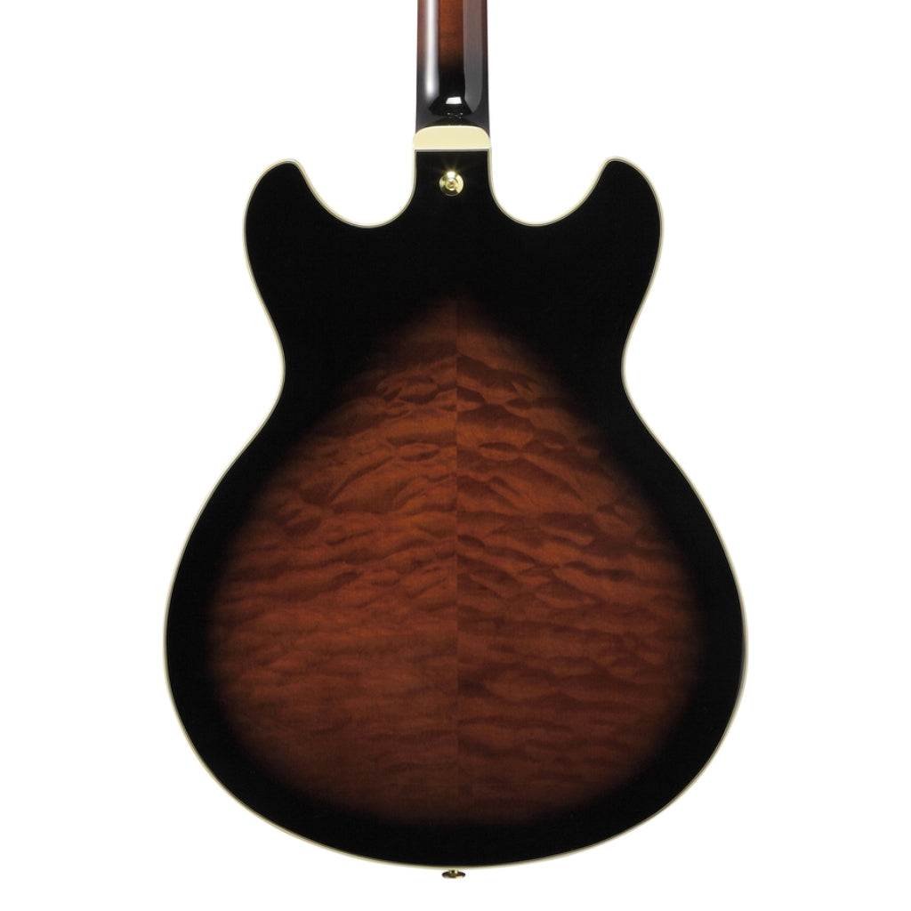 Ibanez - AS93QMSP Quilted Maple Top Electric Guitar - Dark Brown Sunburst