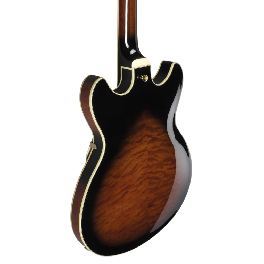 Ibanez - AS93QMSP Quilted Maple Top Electric Guitar - Dark Brown Sunburst