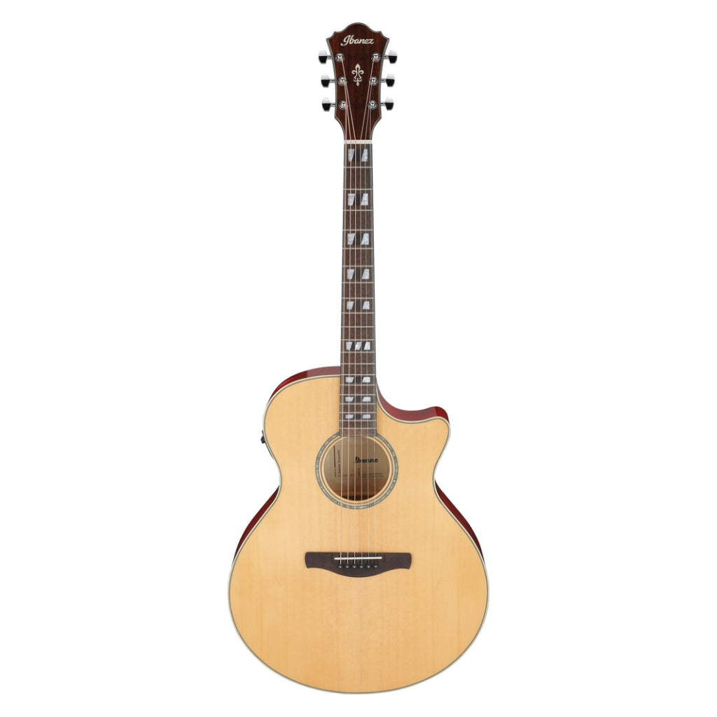 Ibanez AE170N Natural High Gloss Top Transparent Red High Gloss Back and Sides Acoustic Guitar