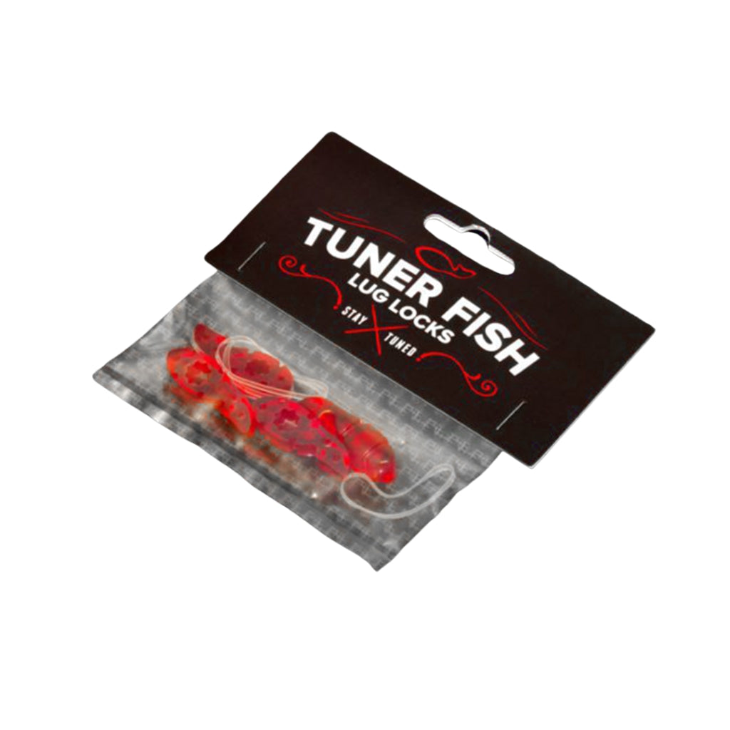 Tuner Fish - Lug Locks - Red, 4 Pack