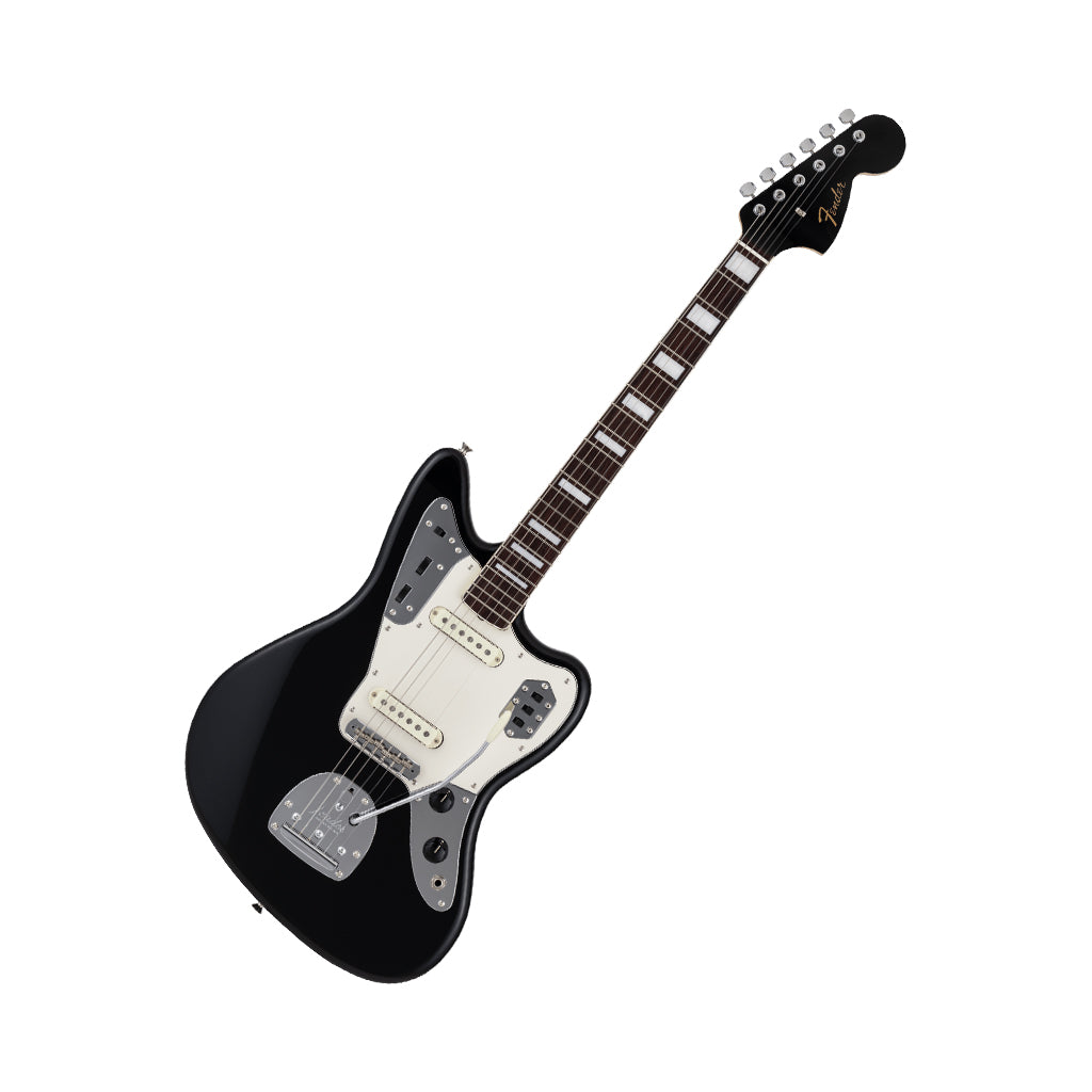 Fender Made in Japan Traditional Late 60s Jaguar Electric Guitar - Black angled