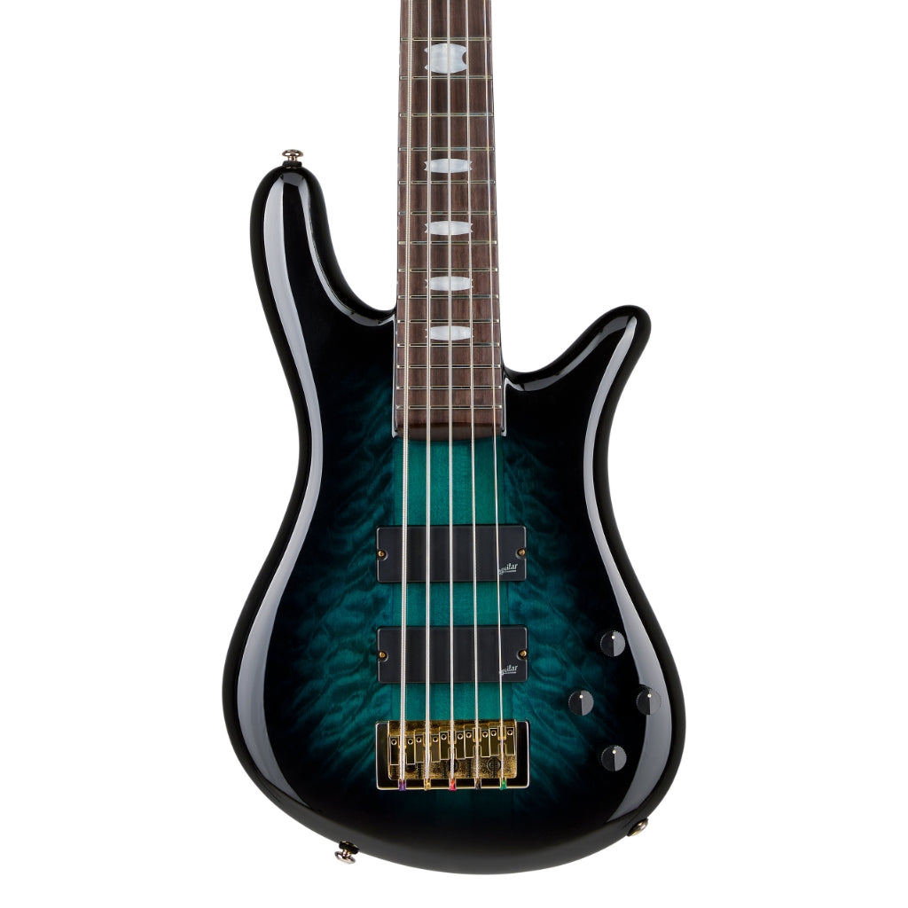 Spector - Icon NS-5 Neck Through Electric Bass Guitar - Black & Blue