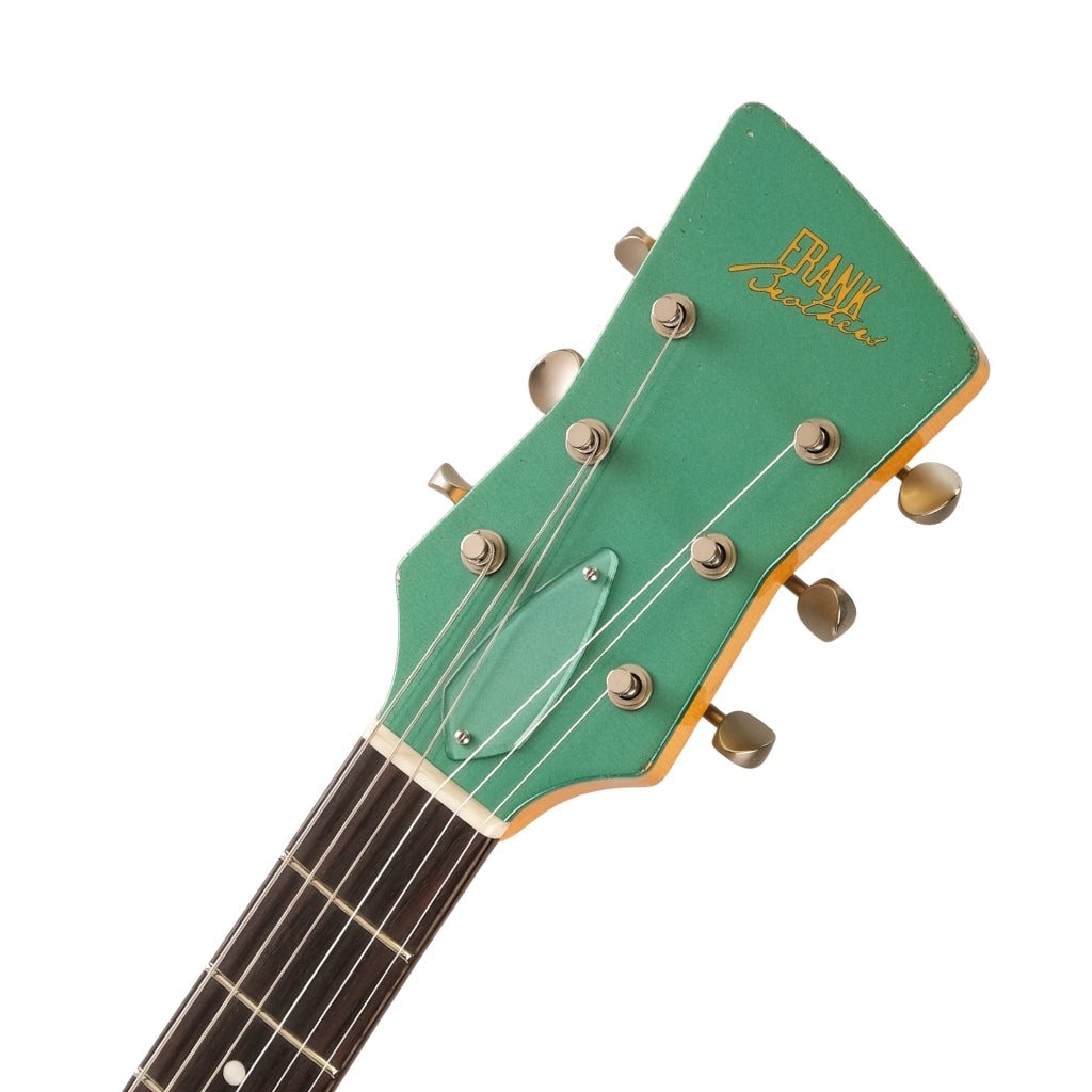 Frank Brothers Sonar Heavy Relic Electric Guitar - Sherwood Green headstock
