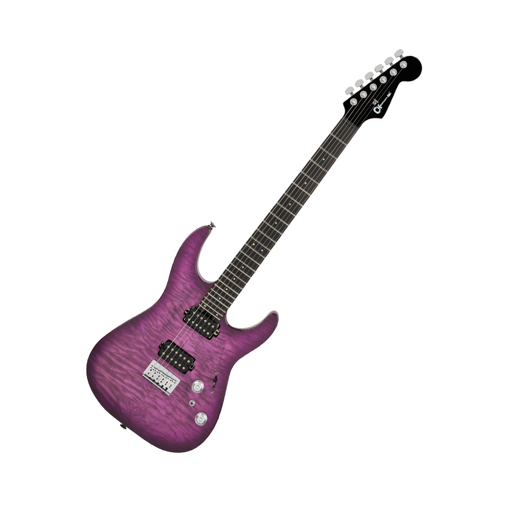 Charvel Pro-Mod Plus DK24 HH HT EB QM Electric Guitar - Violet Radiance
