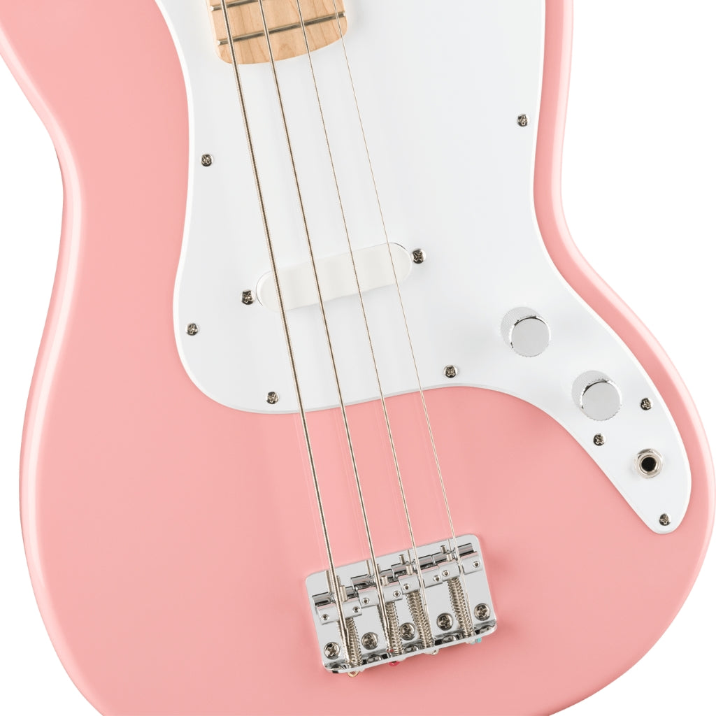 Squier - FSR Sonic Bronco Bass - Shell Pink, Maple Fingerboard
