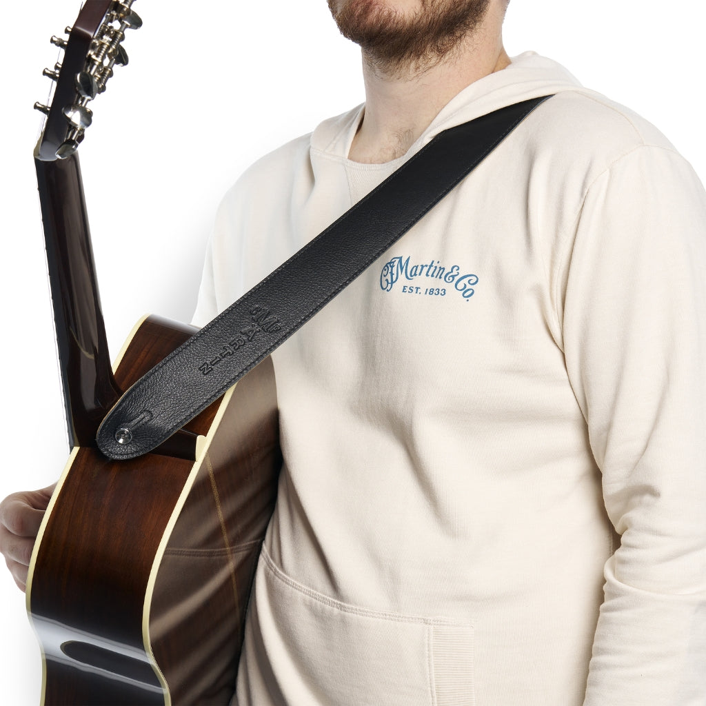 Martin - Italian Leather Guitar Strap - Black