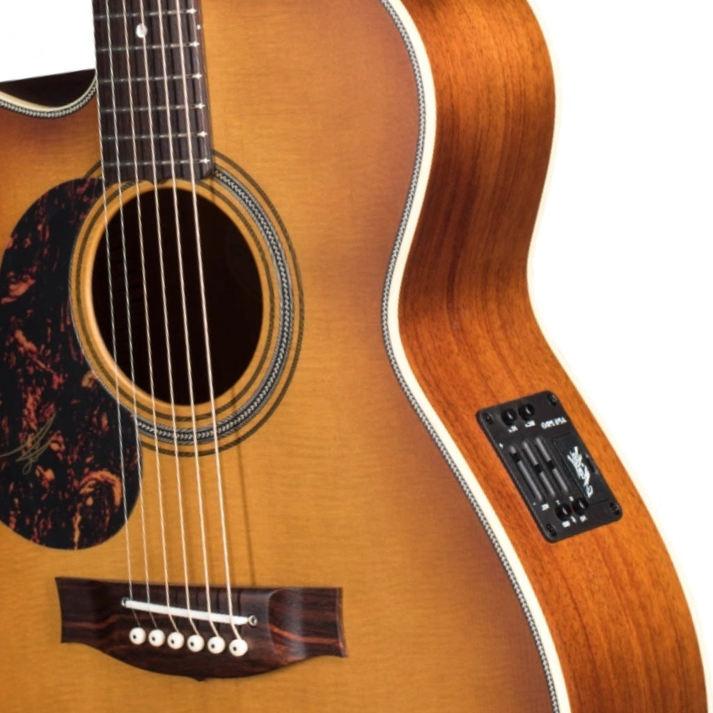 Maton EBG808C Nashville Left Handed - Vintage Amber Burst