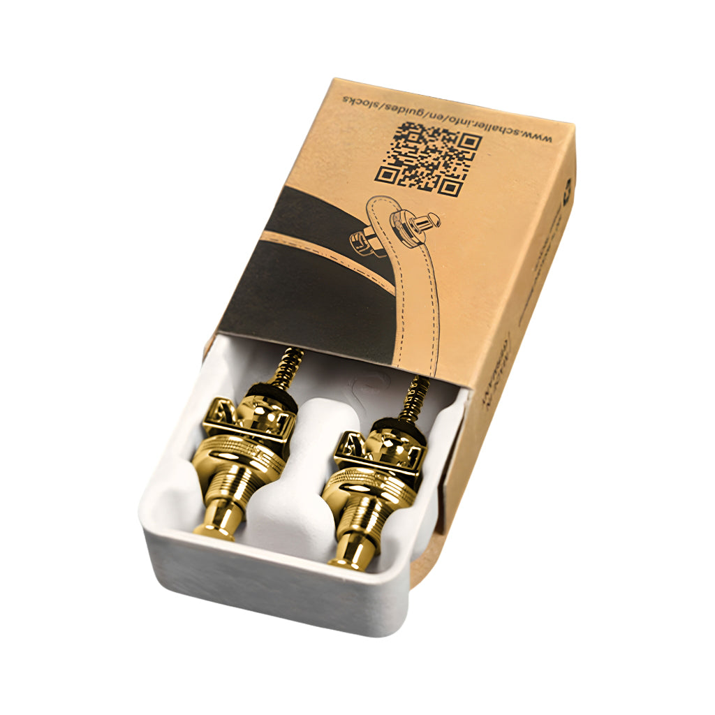 Schaller S-Lock M Strap Lock Pair - Gold