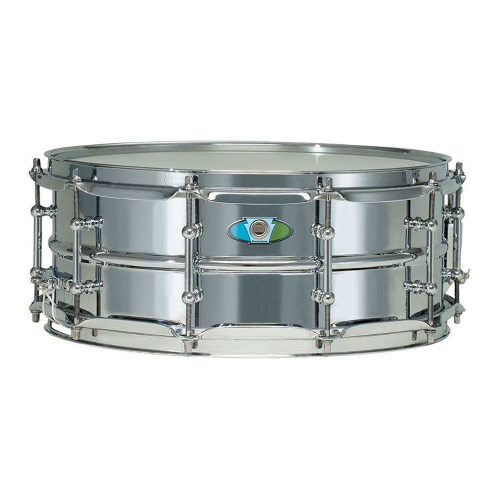 Ludwig Supralite Steel Snare 5.5" X 14" with P88i Throw Off