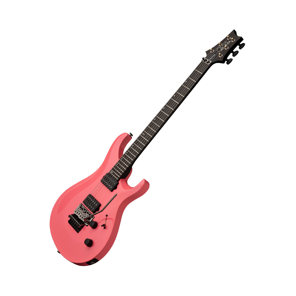 PRS Tekton Floyd Electric Guitar with Floyd Rose Tremolo - Hot Pink w/Black Satin Neck