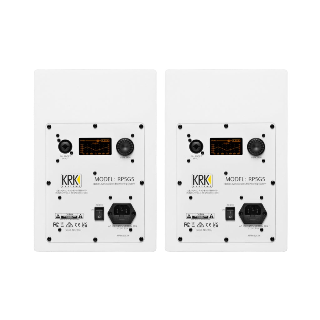 KRK ROKIT 5 G5 Powered Studio Monitor - White, Pair