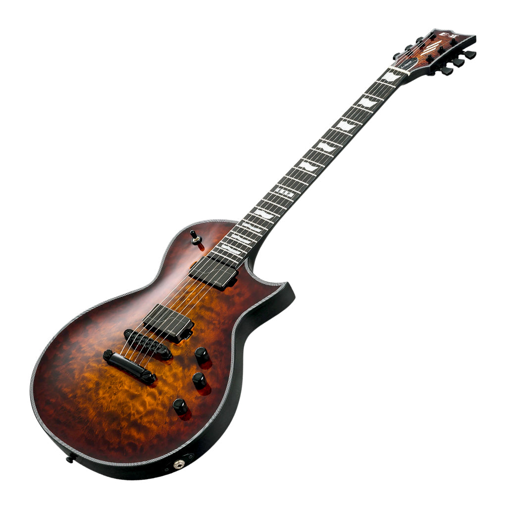 ESP E-II Eclipse QM Tiger Eye Sunburst with Fluence Pickups