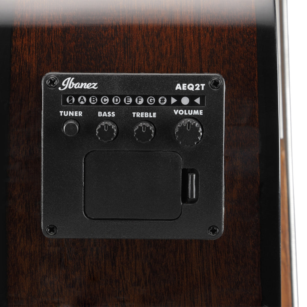 Ibanez - AEGB24FEMHS Electro Acoustic Fretless Bass Guitar - Mahogany Sunburst High Gloss