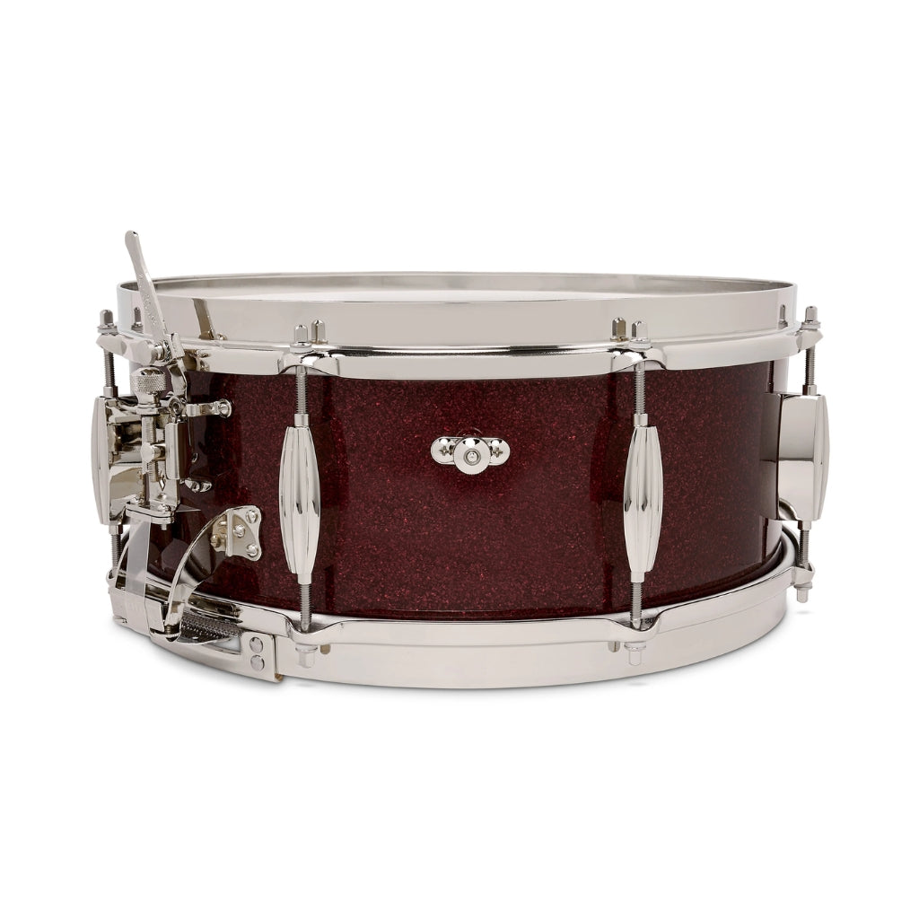 Slingerland - Radio King Solid Maple Snare Drum - 5.5 x 14 inches, Maroon Glass