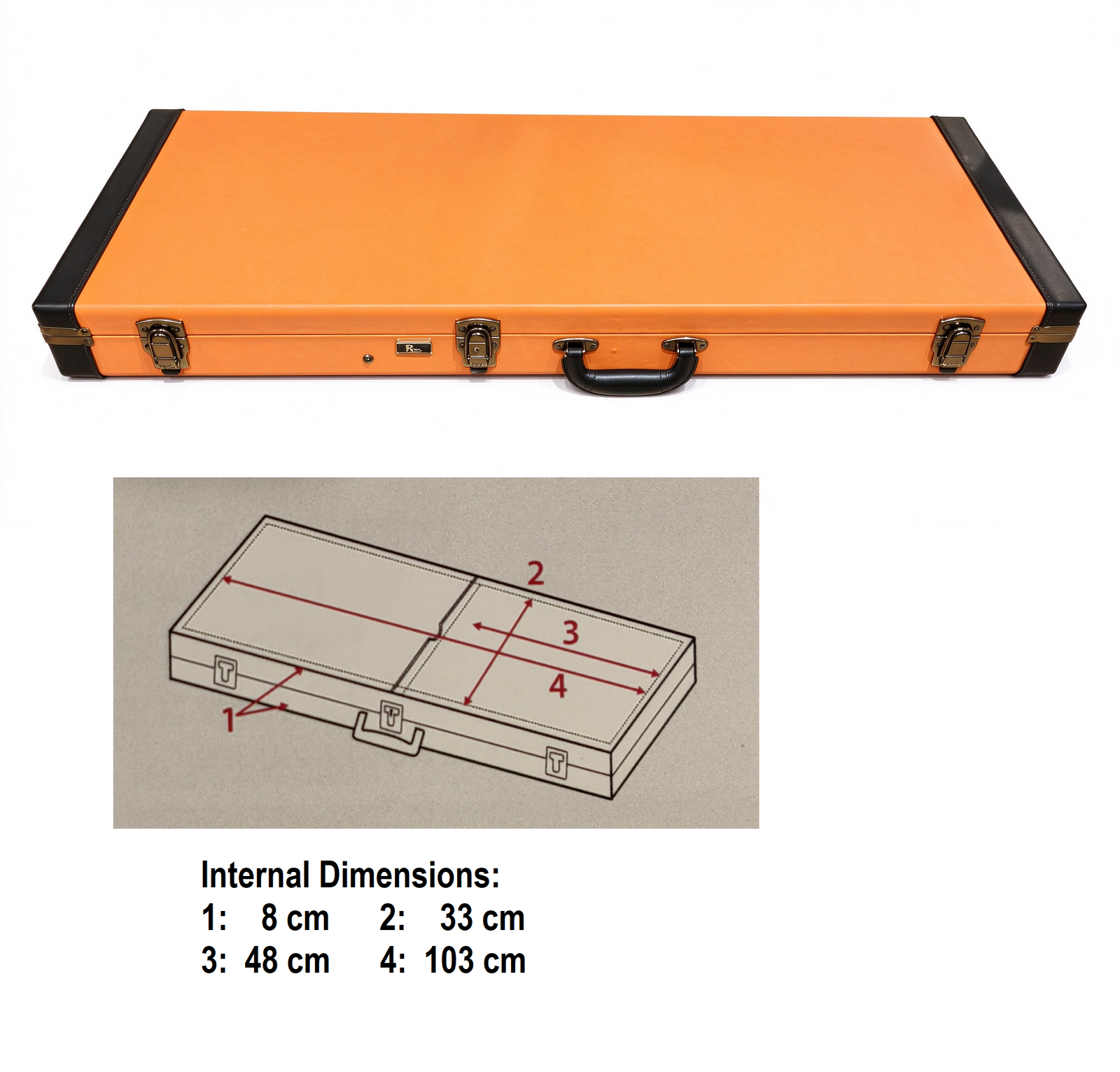 Rainbow Rectangle Electric Guitar Case WC100-RE-ORANGE