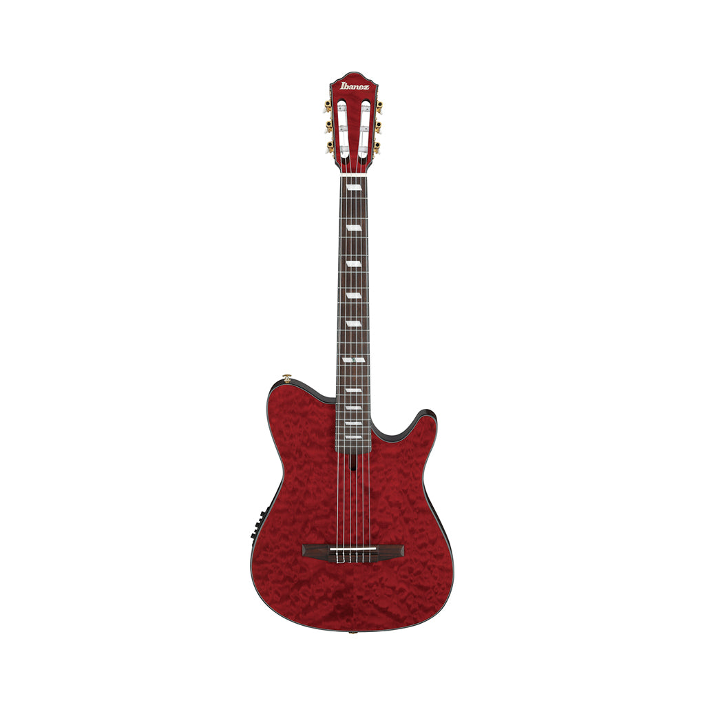 Ibanez FRH20QMN Nylon String Guitar Quilted Maple - Wine Red Low Gloss