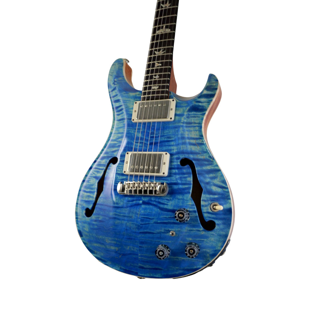 PRS Core Hollowbody II Piezo Electric Guitar - Faded Blue Jean angled