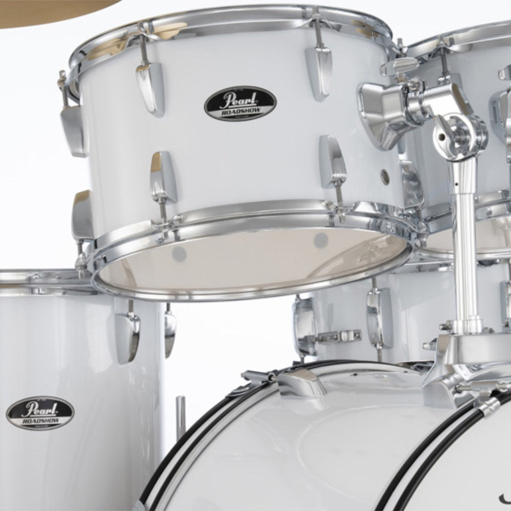 Pearl - Roadshow-Plus 5pc 20" with BRD-1 Cymbals Drum Package - Pure White