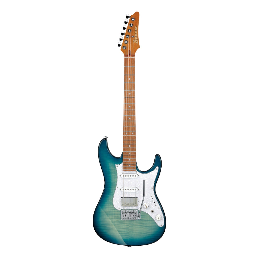 Ibanez - AZ22S1F TXB Electric Guitar Bundle With BIGMINI Tuner - Transparent Turquoise Burst