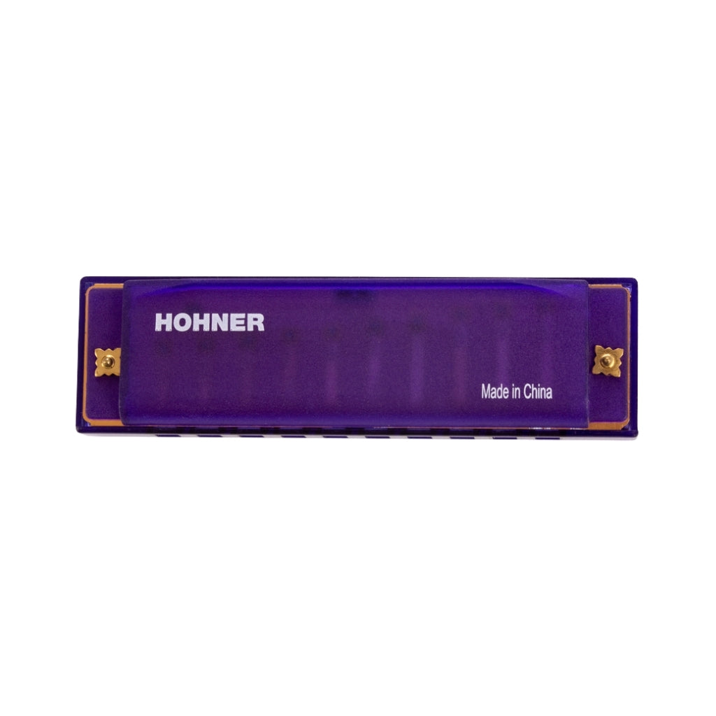 Hohner Translucent Harp Harmonica - C/Purple back